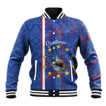 Personalized Santiago Cabo Verde Baseball Jacket Map With Farol de Dona Maria Pia