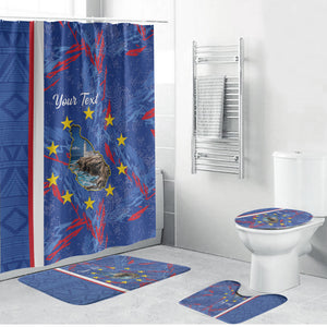 Personalized Santiago Cabo Verde Bathroom Set Map With Farol de Dona Maria Pia