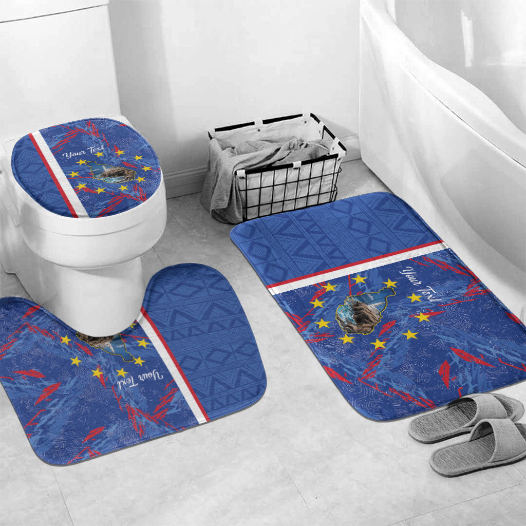 Personalized Santiago Cabo Verde Bathroom Set Map With Farol de Dona Maria Pia