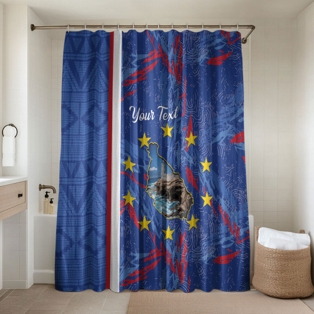 Personalized Santiago Cabo Verde Bathroom Set Map With Farol de Dona Maria Pia