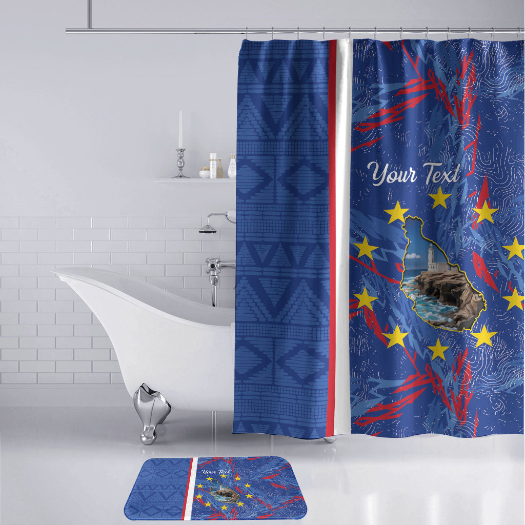 Personalized Santiago Cabo Verde Bathroom Set Map With Farol de Dona Maria Pia