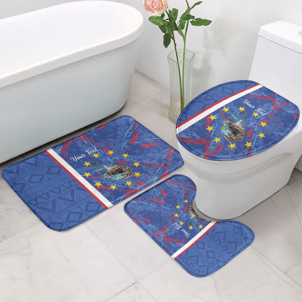 Personalized Santiago Cabo Verde Bathroom Set Map With Farol de Dona Maria Pia