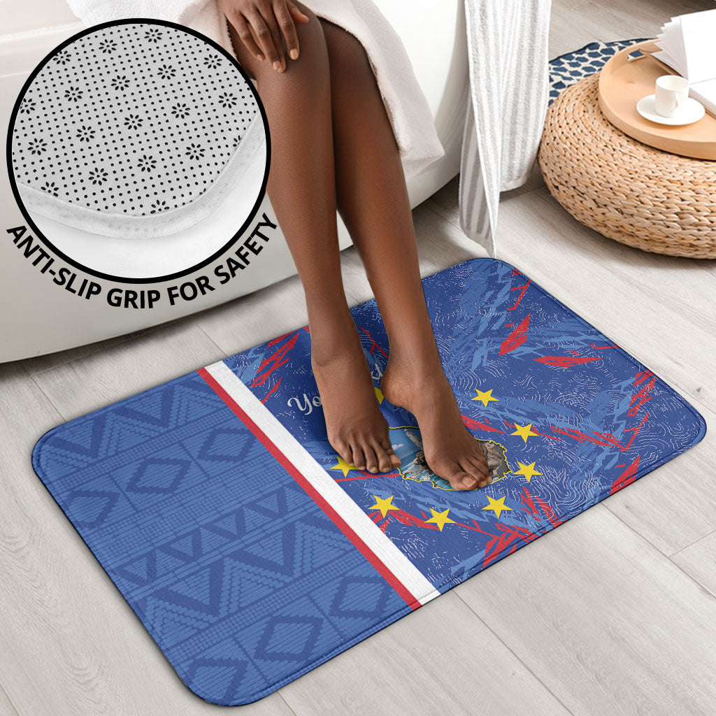 Personalized Santiago Cabo Verde Bathroom Set Map With Farol de Dona Maria Pia