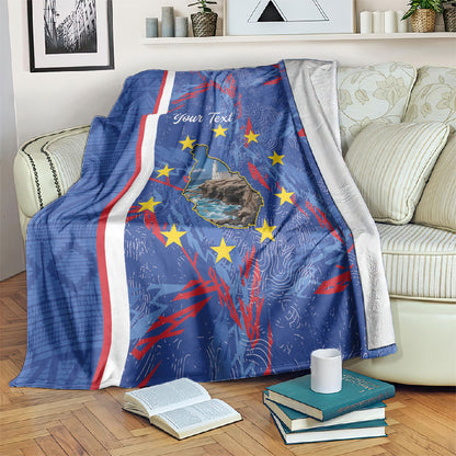 Personalized Santiago Cabo Verde Blanket Map With Farol de Dona Maria Pia