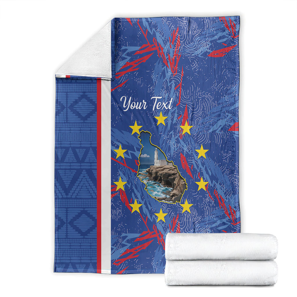 Personalized Santiago Cabo Verde Blanket Map With Farol de Dona Maria Pia
