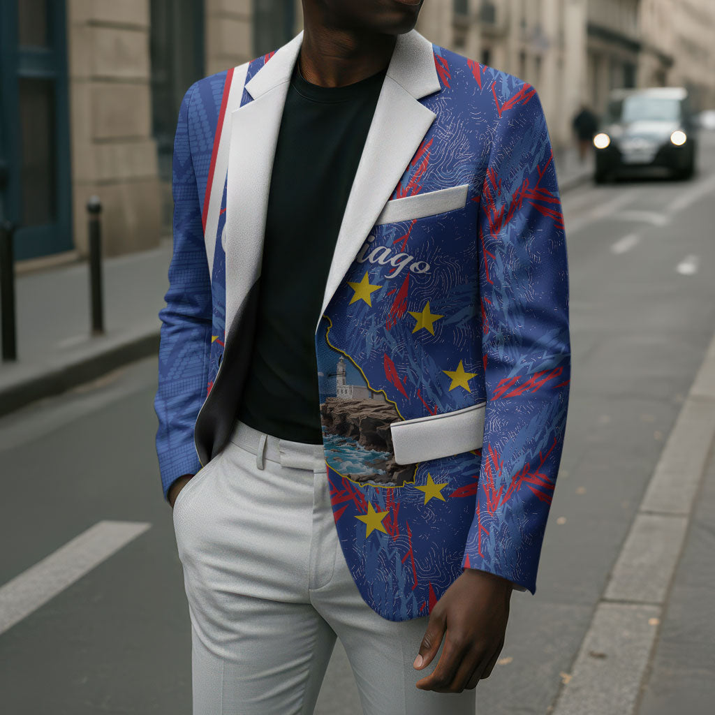 Personalized Santiago Cabo Verde Blazer Map With Farol de Dona Maria Pia
