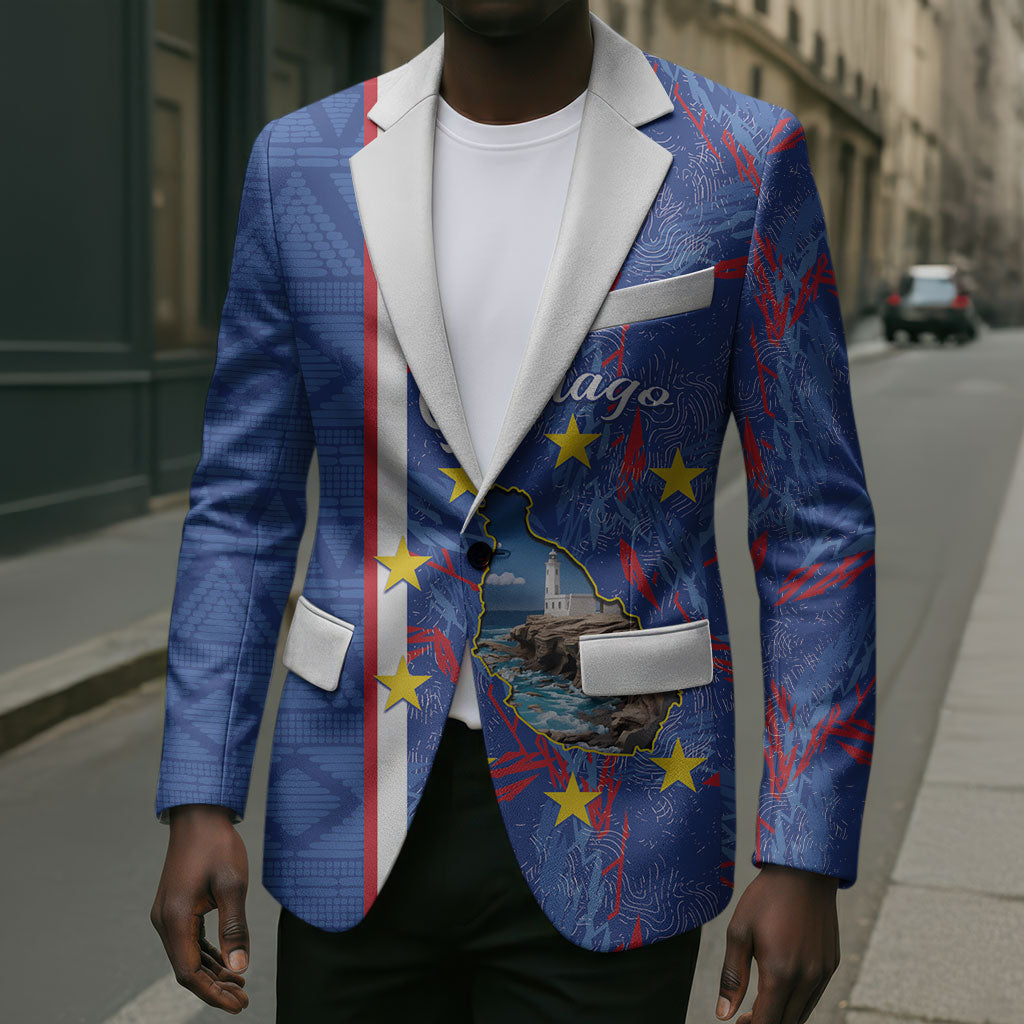 Personalized Santiago Cabo Verde Blazer Map With Farol de Dona Maria Pia
