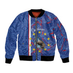 Personalized Santiago Cabo Verde Bomber Jacket Map With Farol de Dona Maria Pia