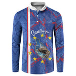 Personalized Santiago Cabo Verde Button Sweatshirt Map With Farol de Dona Maria Pia