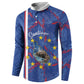 Personalized Santiago Cabo Verde Button Sweatshirt Map With Farol de Dona Maria Pia