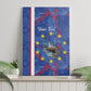 Personalized Santiago Cabo Verde Canvas Wall Art Map With Farol de Dona Maria Pia