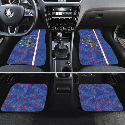 Personalized Santiago Cabo Verde Car Mats Map With Farol de Dona Maria Pia