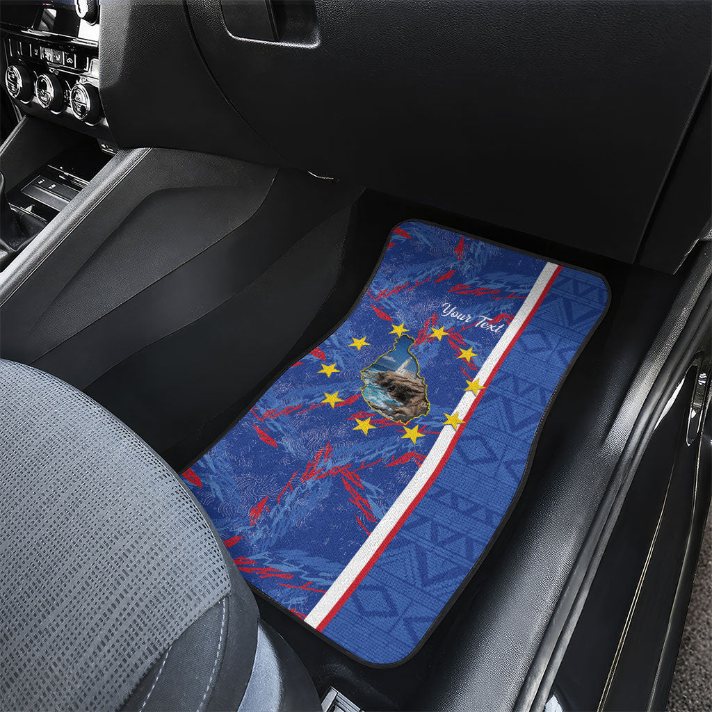Personalized Santiago Cabo Verde Car Mats Map With Farol de Dona Maria Pia