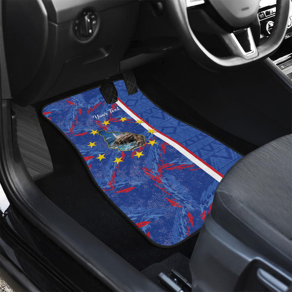 Personalized Santiago Cabo Verde Car Mats Map With Farol de Dona Maria Pia