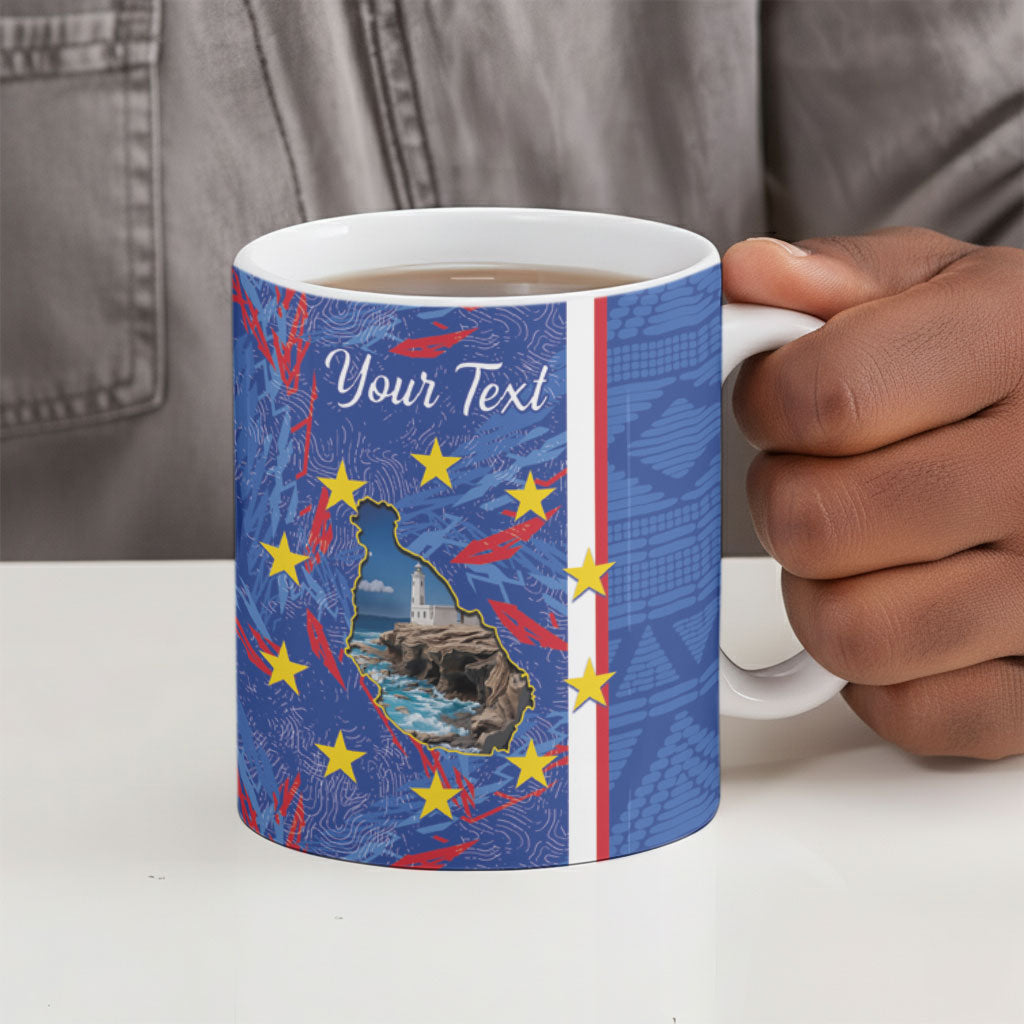 Personalized Santiago Cabo Verde Ceramic Mug Map With Farol de Dona Maria Pia