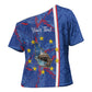 Personalized Santiago Cabo Verde Cross Shoulder Shirt Map With Farol de Dona Maria Pia