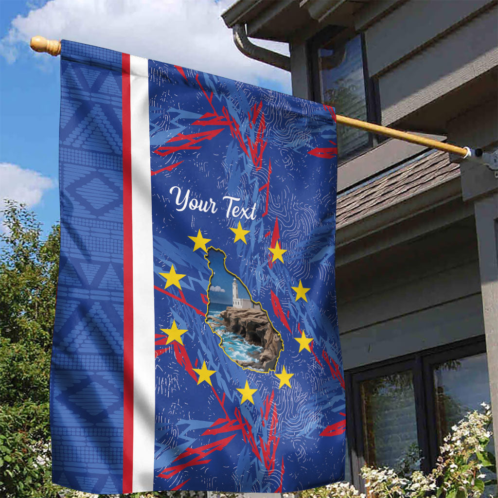 Personalized Santiago Cabo Verde Garden Flag Map With Farol de Dona Maria Pia