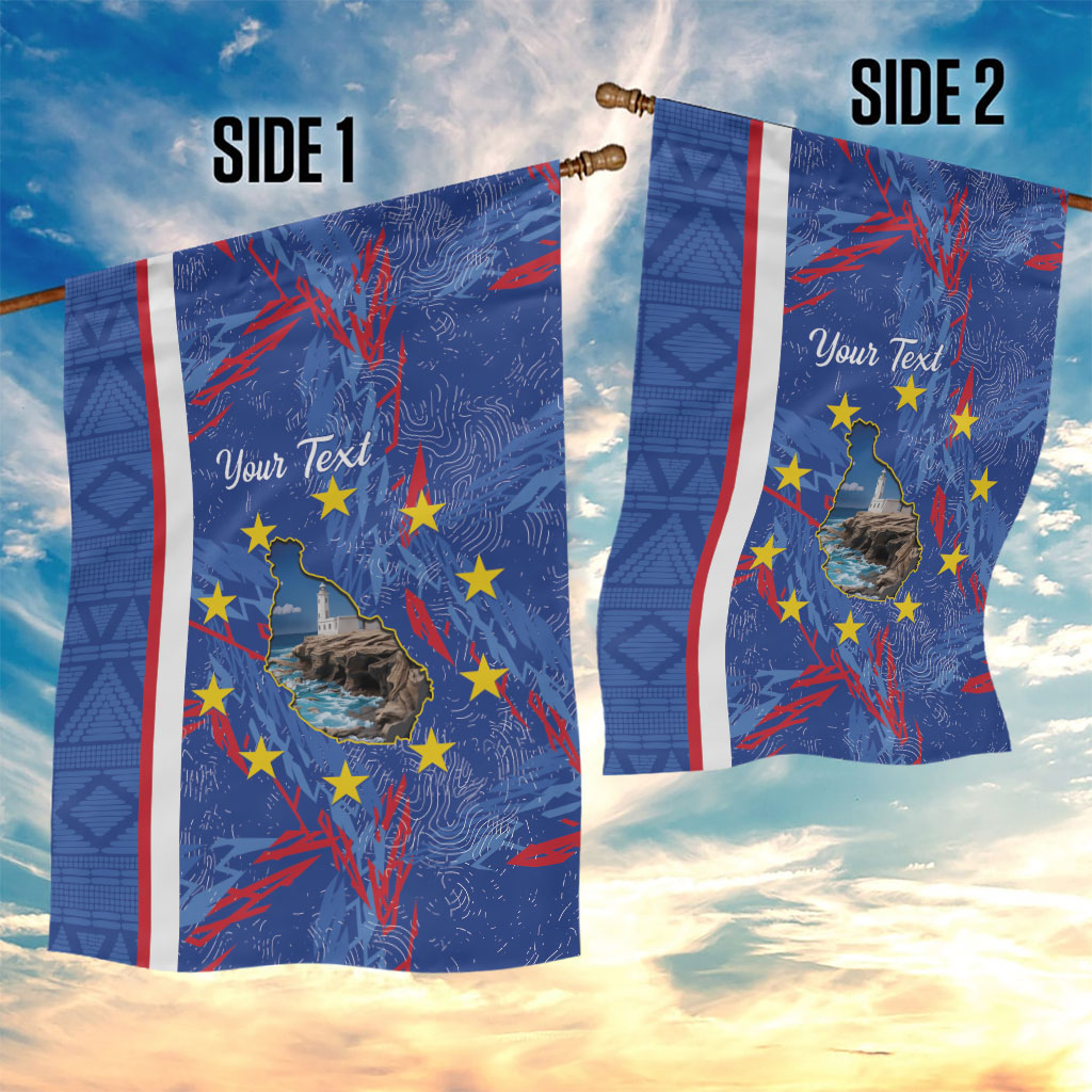 Personalized Santiago Cabo Verde Garden Flag Map With Farol de Dona Maria Pia