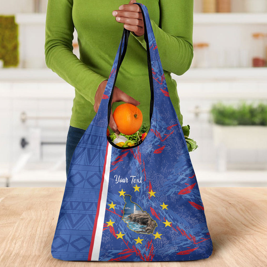Personalized Santiago Cabo Verde Grocery Bag Map With Farol de Dona Maria Pia