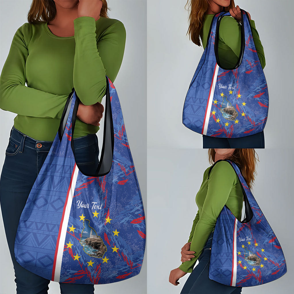 Personalized Santiago Cabo Verde Grocery Bag Map With Farol de Dona Maria Pia