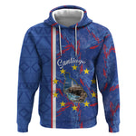 Personalized Santiago Cabo Verde Hoodie Map With Farol de Dona Maria Pia