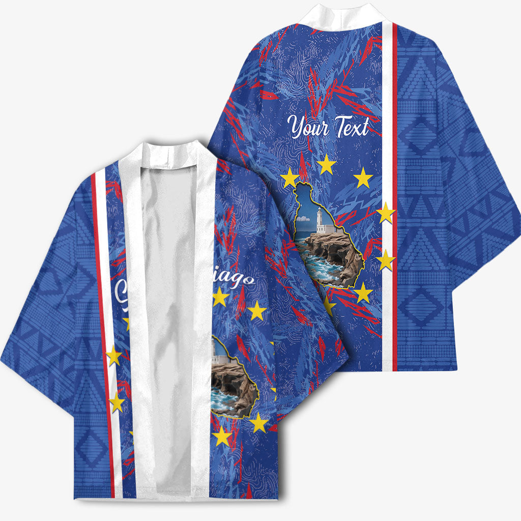 Personalized Santiago Cabo Verde Kimono Map With Farol de Dona Maria Pia