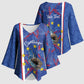 Personalized Santiago Cabo Verde Kimono Sleeve Blouse Map With Farol de Dona Maria Pia