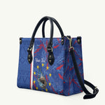 Personalized Santiago Cabo Verde Leather Bag Map With Farol de Dona Maria Pia