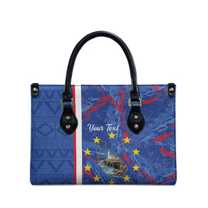 Personalized Santiago Cabo Verde Leather Bag Map With Farol de Dona Maria Pia