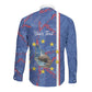 Personalized Santiago Cabo Verde Long Sleeve Button Shirt Map With Farol de Dona Maria Pia