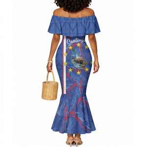 Personalized Santiago Cabo Verde Mermaid Dress Map With Farol de Dona Maria Pia