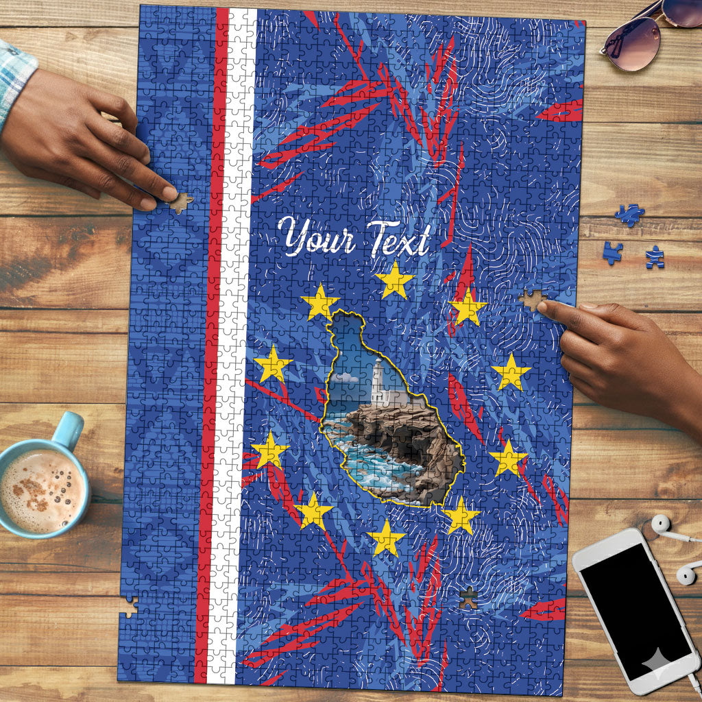 Personalized Santiago Cabo Verde Puzzle Map With Farol de Dona Maria Pia