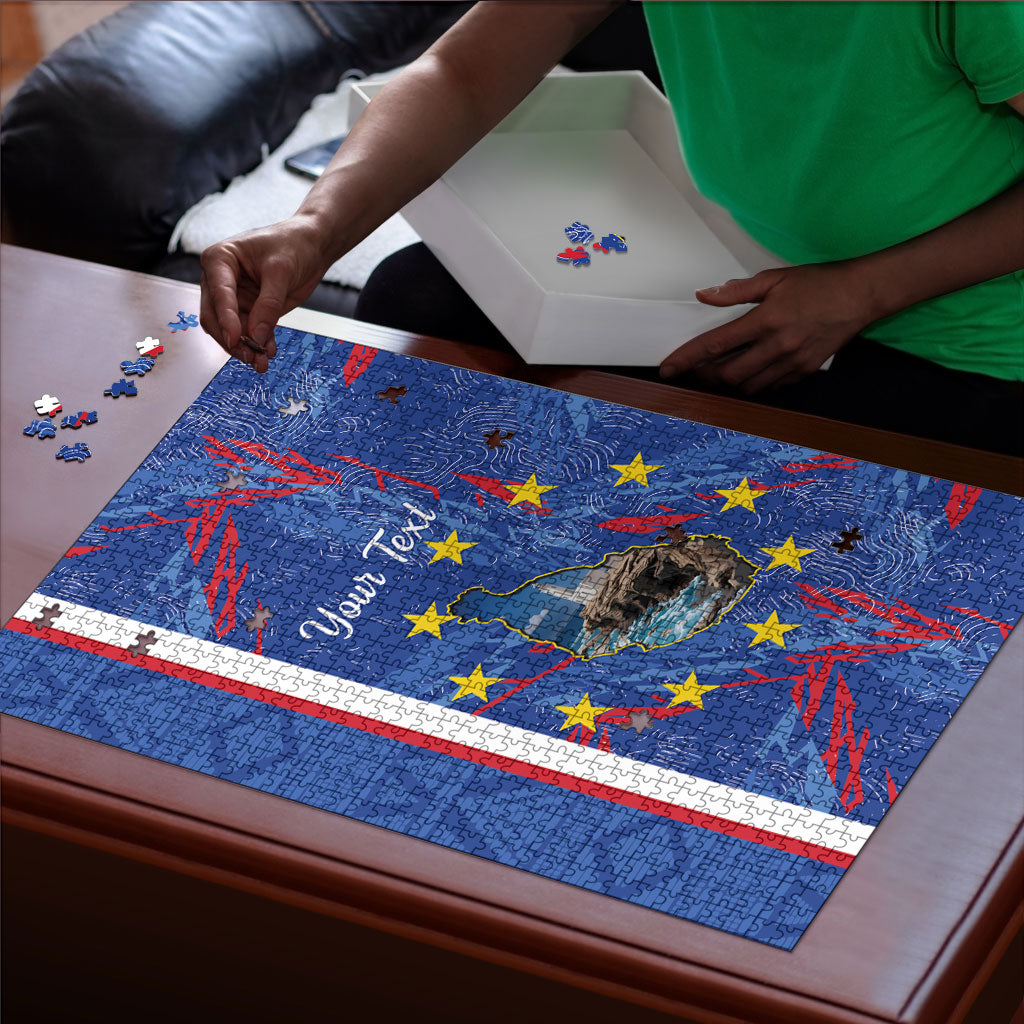 Personalized Santiago Cabo Verde Puzzle Map With Farol de Dona Maria Pia