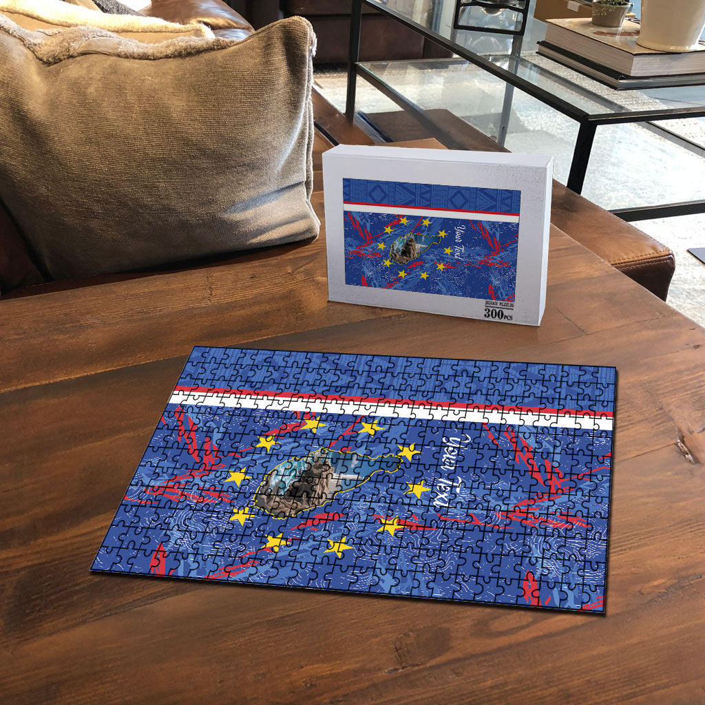 Personalized Santiago Cabo Verde Puzzle Map With Farol de Dona Maria Pia