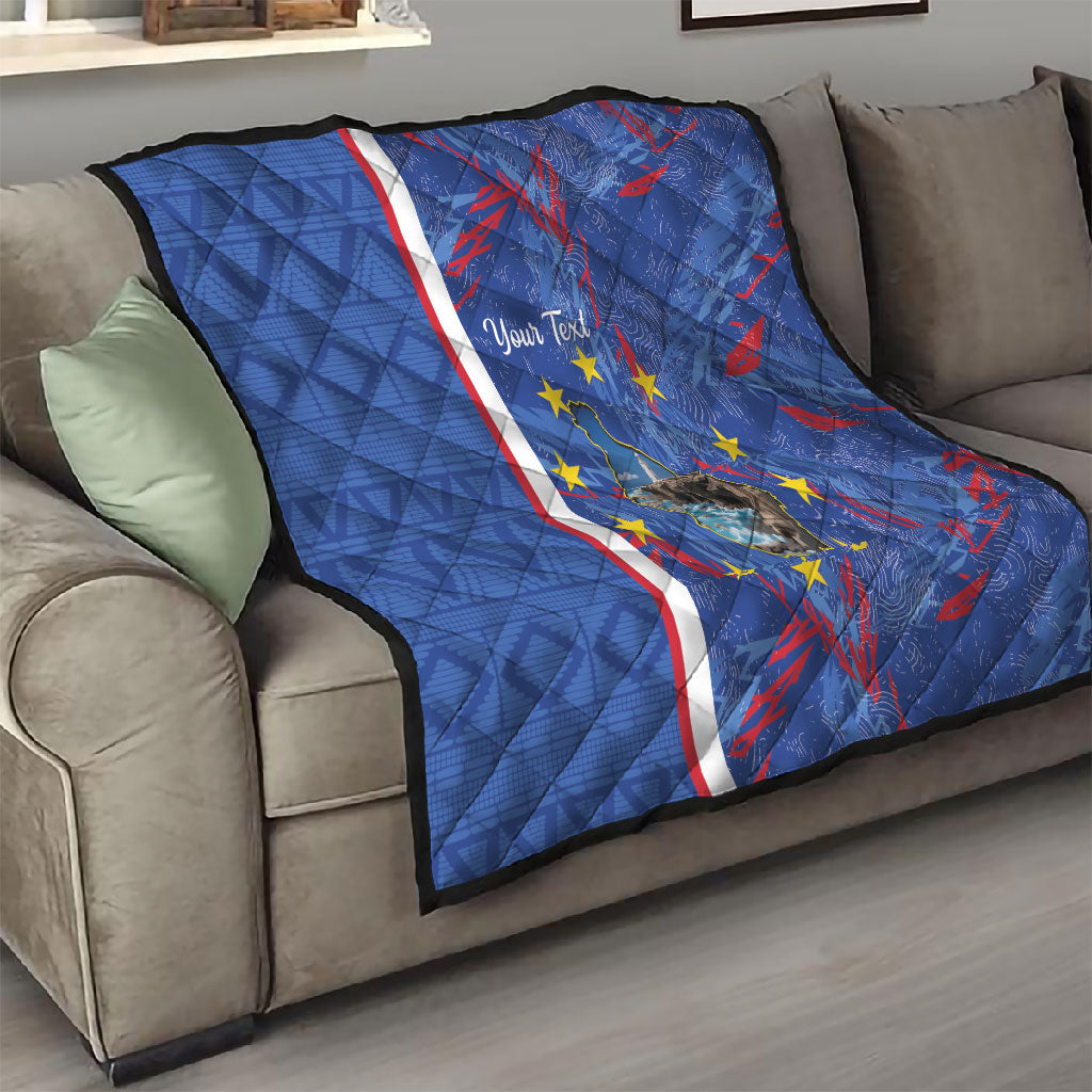 Personalized Santiago Cabo Verde Quilt Map With Farol de Dona Maria Pia