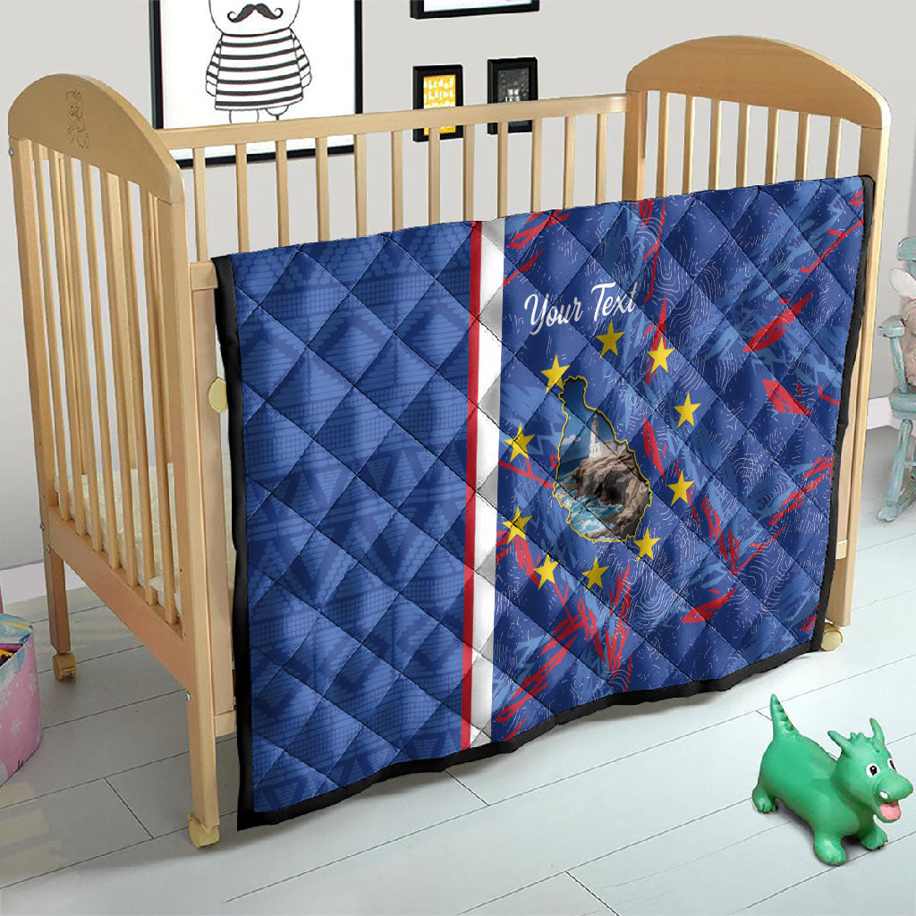 Personalized Santiago Cabo Verde Quilt Map With Farol de Dona Maria Pia