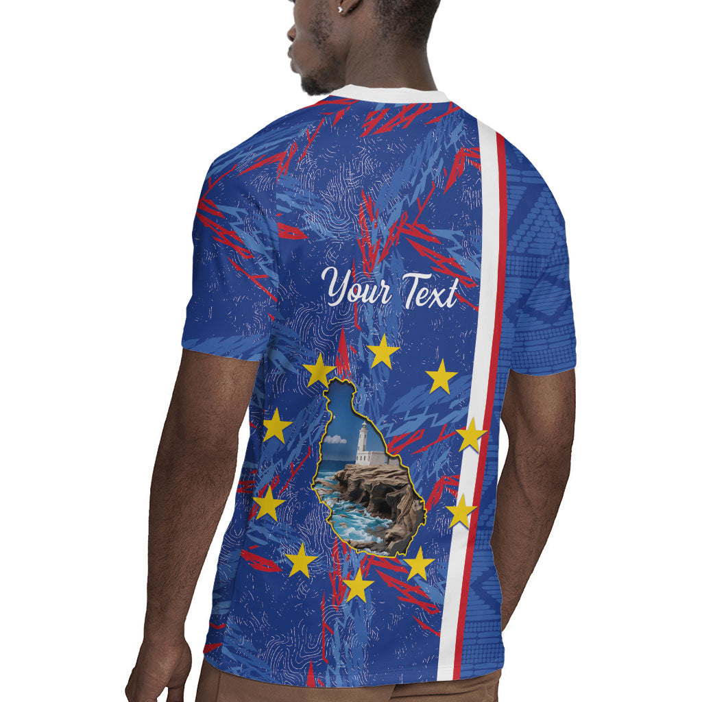 Personalized Santiago Cabo Verde Rugby Jersey Map With Farol de Dona Maria Pia