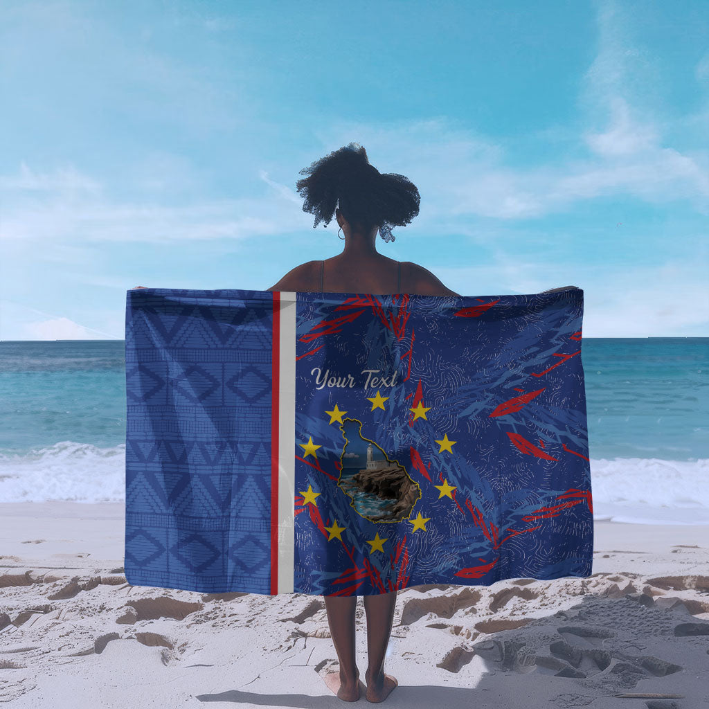 Personalized Santiago Cabo Verde Sarong Map With Farol de Dona Maria Pia