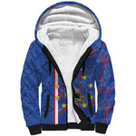 Personalized Santiago Cabo Verde Sherpa Hoodie Map With Farol de Dona Maria Pia