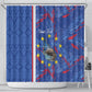 Personalized Santiago Cabo Verde Shower Curtain Map With Farol de Dona Maria Pia