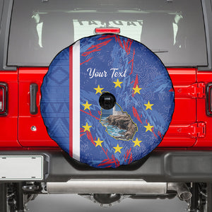 Personalized Santiago Cabo Verde Spare Tire Cover Map With Farol de Dona Maria Pia
