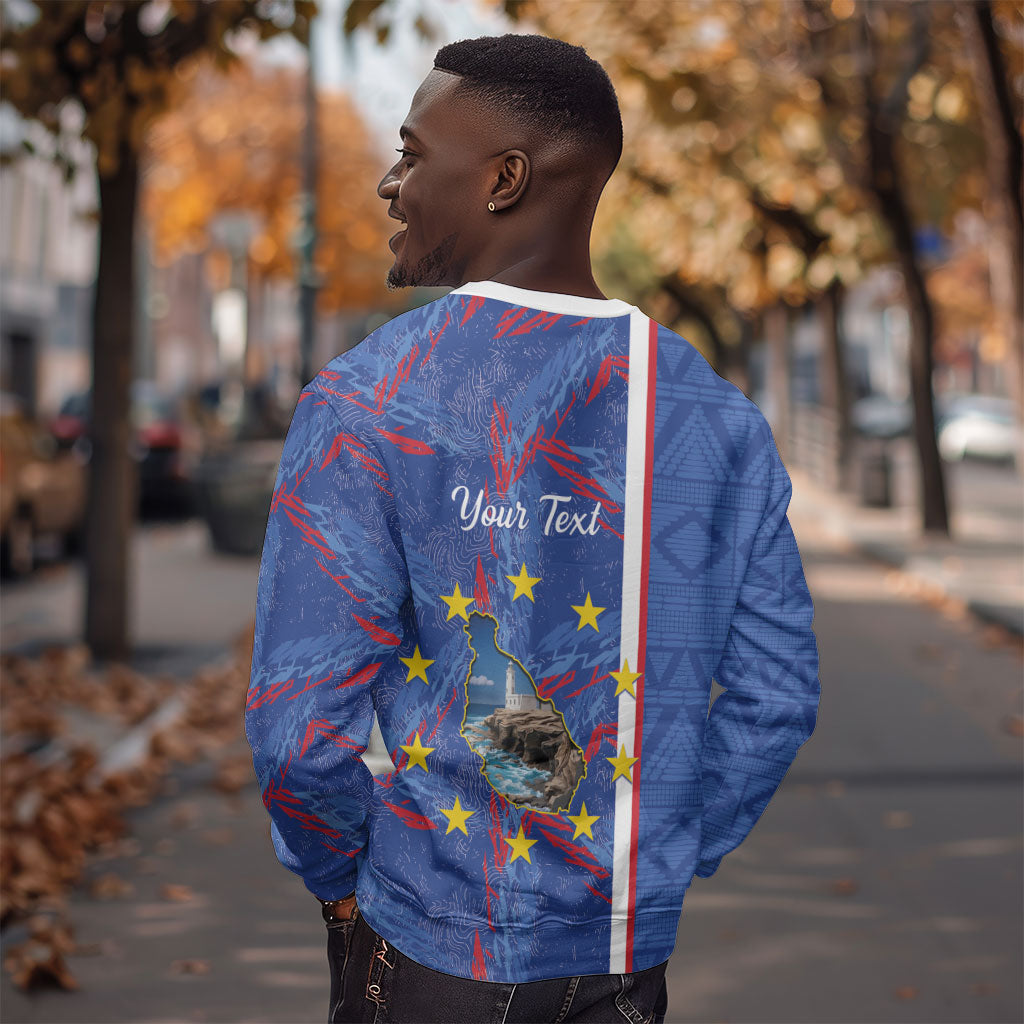 Personalized Santiago Cabo Verde Sweatshirt Map With Farol de Dona Maria Pia