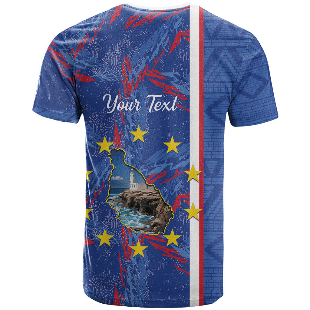 Personalized Santiago Cabo Verde T shirt Map With Farol de Dona Maria Pia