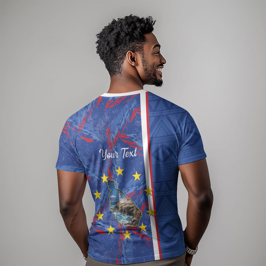 Personalized Santiago Cabo Verde T shirt Map With Farol de Dona Maria Pia
