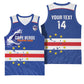 Cape Verde Football Custom Basketball Jersey Come On Tubaroes Azuis Shark LT14