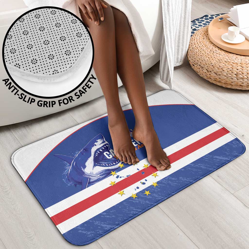 Cape Verde Football Bathroom Set Come On Tubaroes Azuis Shark