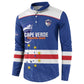 Cape Verde Football Custom Button Sweatshirt Come On Tubaroes Azuis Shark