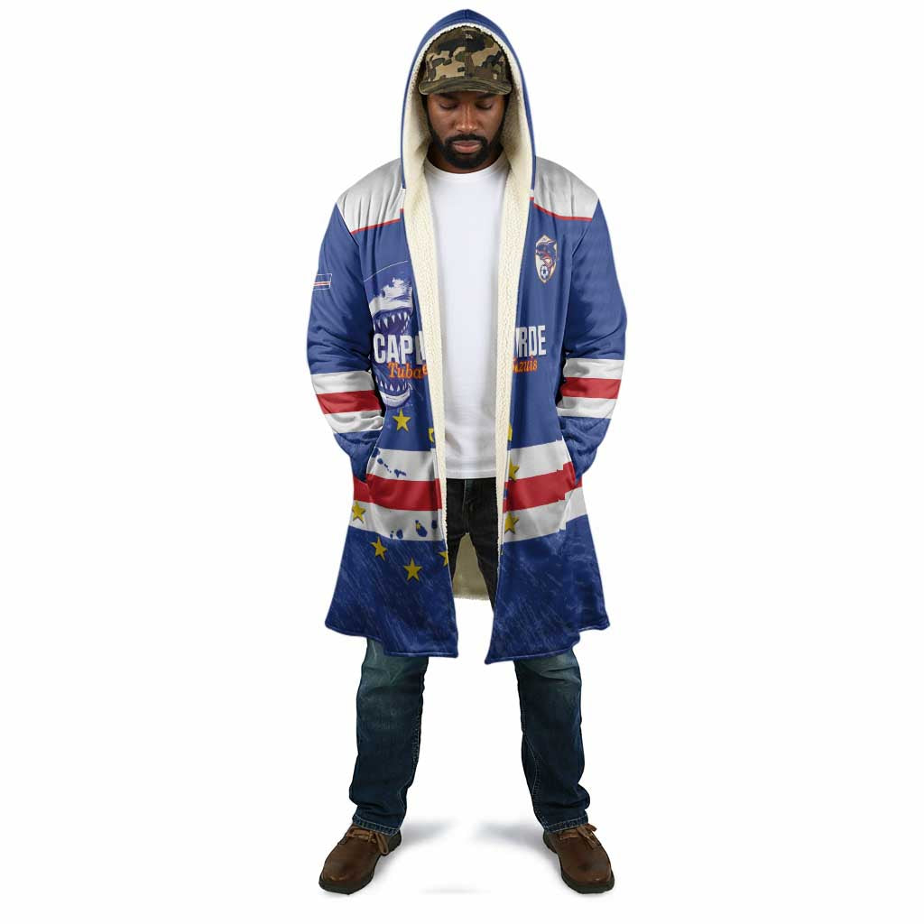 Cape Verde Football Custom Cloak Come On Tubaroes Azuis Shark