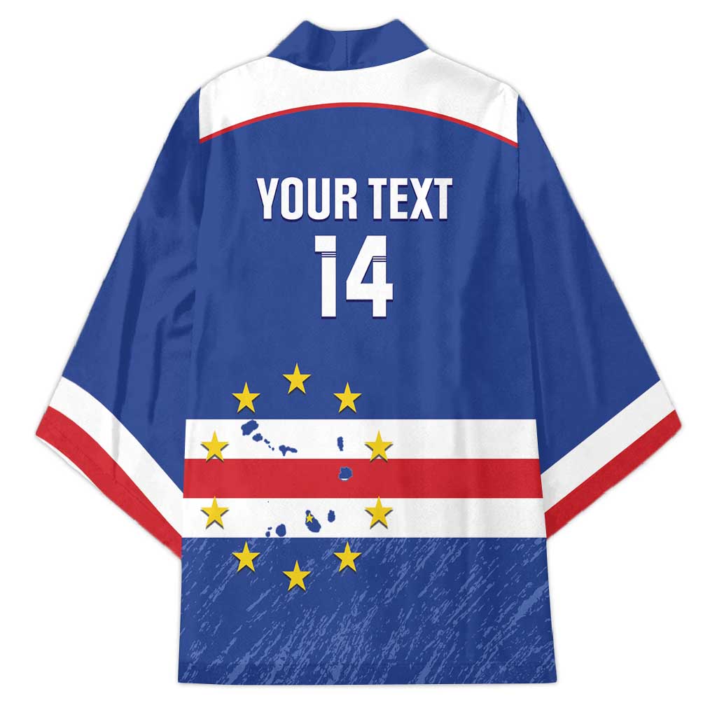 Cape Verde Football Custom Kimono Come On Tubaroes Azuis Shark
