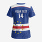 Cape Verde Football Custom Scrub Top Come On Tubaroes Azuis Shark - African Pride